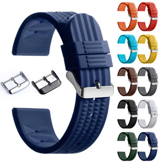 Dây đeo đồng hồ silicon đầy màu sắc 20mm 22mm cho SEIKO 5 Diver Vòng đeo tay đồng hồ cao su thay thế cho nam nữ Dây đeo cổ tay thể thao