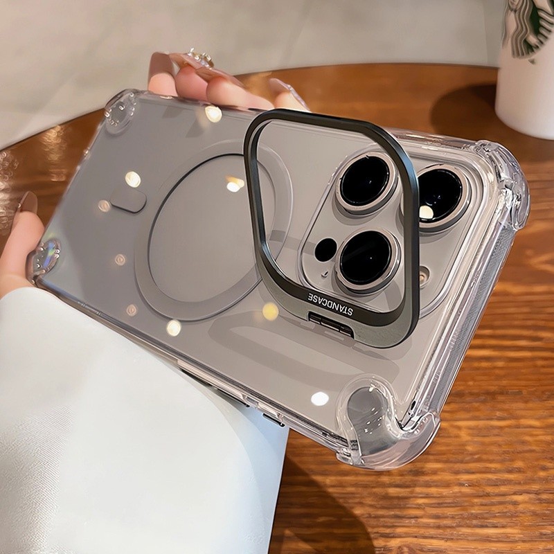 Giá đỡ bảo vệ Camera Vỏ điện thoại từ tính cho iPhone 16 11 12 13 14 15 pro max 15 16 plus Bảo vệ ống kính chống rơi Vỏ cứng bảo vệ điện thoại