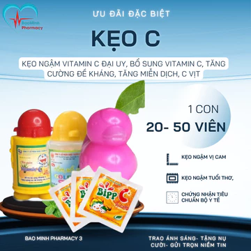 Kẹo ngậm Vitamin C Đại Uy, bổ sung vitamin c, Tăng Cường Đề Kháng, Tăng Miễn Dịch, Kẹo c