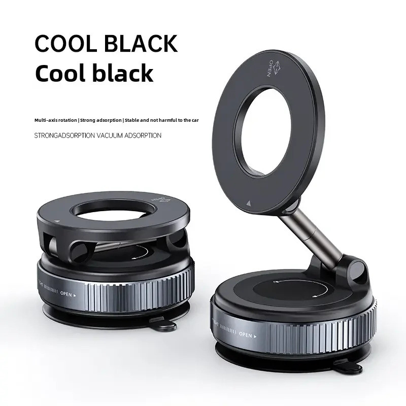 Giá đỡ ô tô từ tính có thể gập lại mới Cốc hút chân không xoay 360°Thích hợp để điều chỉnh đa góc xe và tường, Giá đỡ hấp phụ chân không ô tô