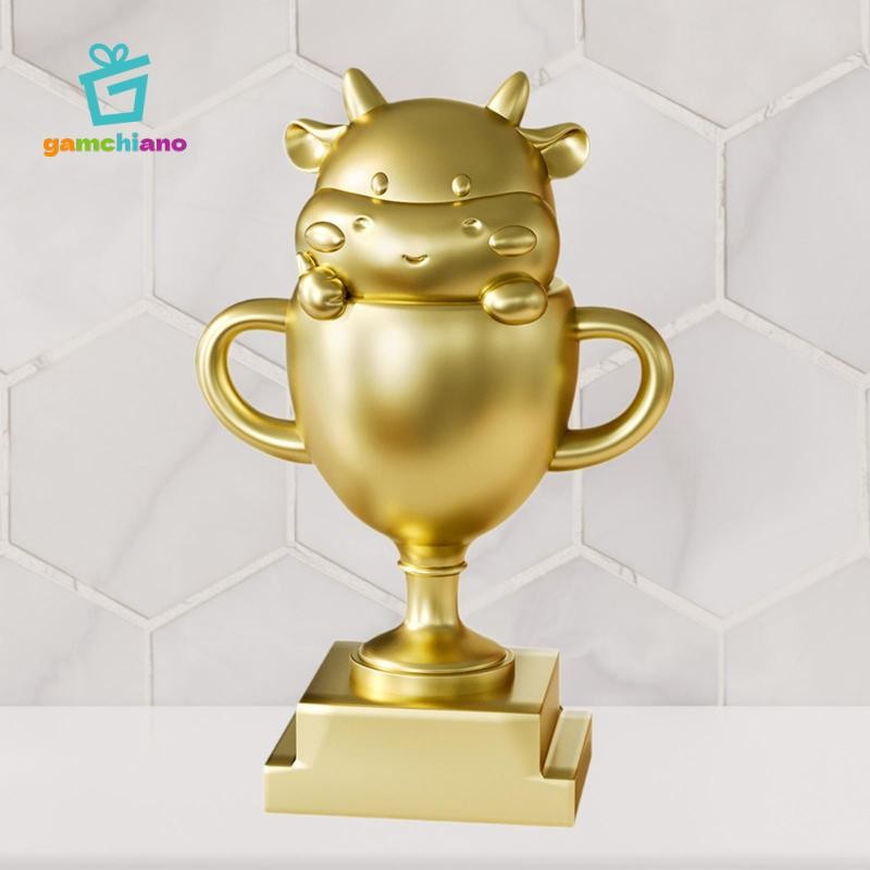 Trophies Cup Hình Bò Theo Chủ Đề Với Đế Cúp Lưu Niệm Cho Trò Chơi Trẻ Em