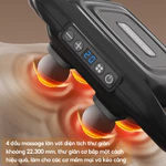 Jinkairui Súng Massage 4 đầu Fascia Gun chuyên nghiệp Rung Máy Massage Cầm Tay 4 Đầu Mát Xa Thư Giãn Cơ Thư giãn cơ mạnh — ảnh 3