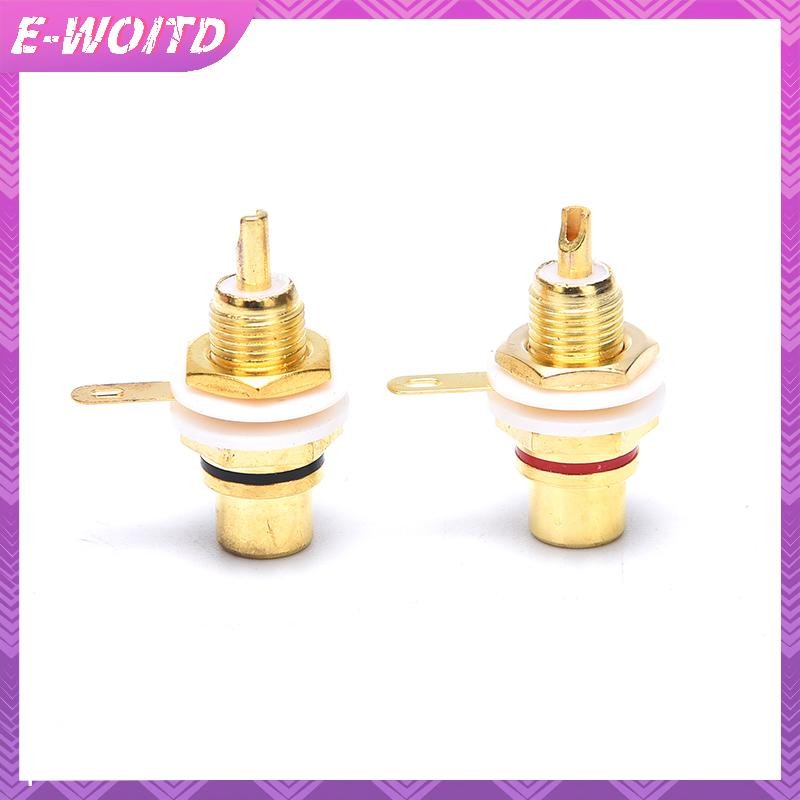 E-woitd 10 Chiếc Bảng Gắn Mạ Vàng RCA Nữ Cắm Jack Âm Thanh Ổ Cắm Khuếch Đại HNVN