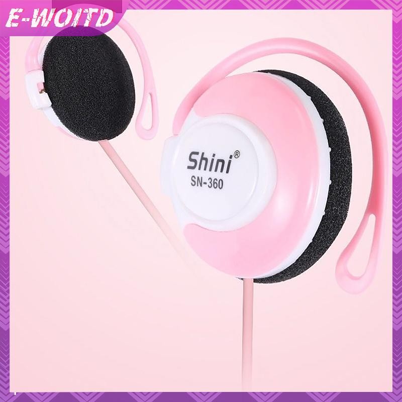 E-woitd Tai Nghe Có Dây Stereo 3.5MM Tai Móc Tai Trò Chơi Âm Nhạc Tai Nghe Có Mic Cho Điện Thoại Di Động PC Laptop Mp3 Mp4 Tai Nghe Có Dây HNVN