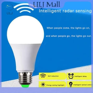 Đèn LED ULJ 220V E27 7W 9W 12W 18W Bóng đèn hồng ngoại thông minh tự động Tiết kiệm năng lượng Ilas Home Porch Microwave Radar Cảm biến chuyển động.
