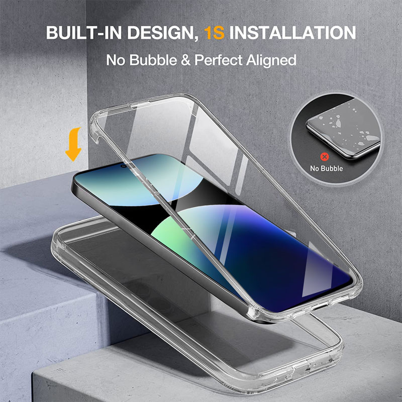 Ốp Điện Thoại YBD Cho Redmi A3 A3X Xiaomi POCO C61 Túi Khí Hai Mặt Chống Rơi Vỏ Phim Tích Hợp Hoàn Toàn Trong Suốt