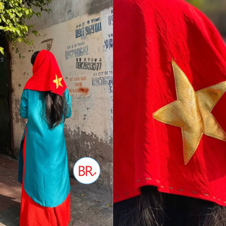 [2/9] Khăn Quàng Đỏ Sao Vàng Nhũ 2 Lớp, Khăn Cờ Tổ Quốc, Khăn Yêu Nước Tự Hào Việt Nam, Quà Tặng Lưu Niệm Yêu Nước