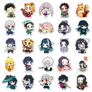 Bộ 50 Chibi Demon Slayer Anime Miếng Dán Hoạt Hình Tokitou Muichirou Graffiti Miếng Dán Chống Thấm Nước