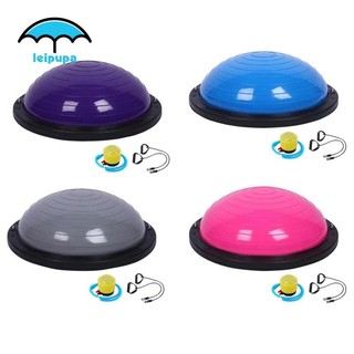 Máy tập cân bằng nửa quả cầu Leipupa với dây kháng lực và máy bơm, phù hợp phòng tập tại nhà