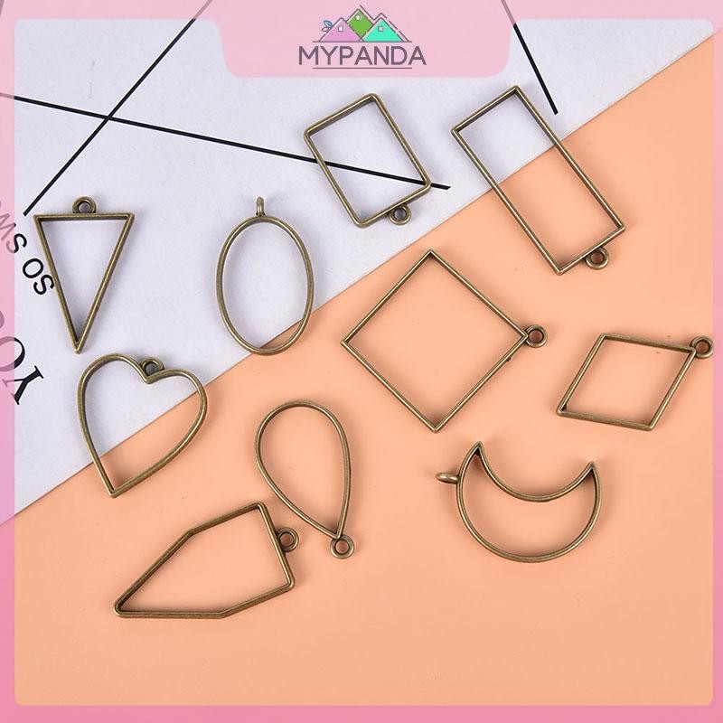 MYPANDA 10 cái/lốccharm mặt dây rỗng hợp kim, khuôn thủ công cho DIY và handmade