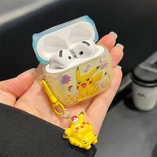 Ống hút rơm Pikachu cho AirPods 1 / 2 3 Pro Pro Pro2 Airpods4 Vỏ tai nghe Vỏ bảo vệ Bluetooth không dây AirPods Pro 3 4 Vỏ bảo vệ tai nghe