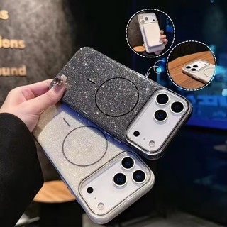 [JLK] Ốp Điện Thoại Từ Tính IMD Lấp Lánh Sang Trọng Cho iPhone 17Air 16 E 15 14 13 17 Pro Max Vỏ Cứng Chống Sốc