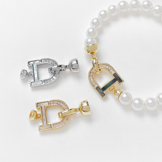 Túi Đồng 14k vàng bảo quản màu nạm Zircon chốt chốt chốt kết nối ngọc trai vòng tay thủ công diy nguyên liệu Phụ Kiện Vòng Cổ