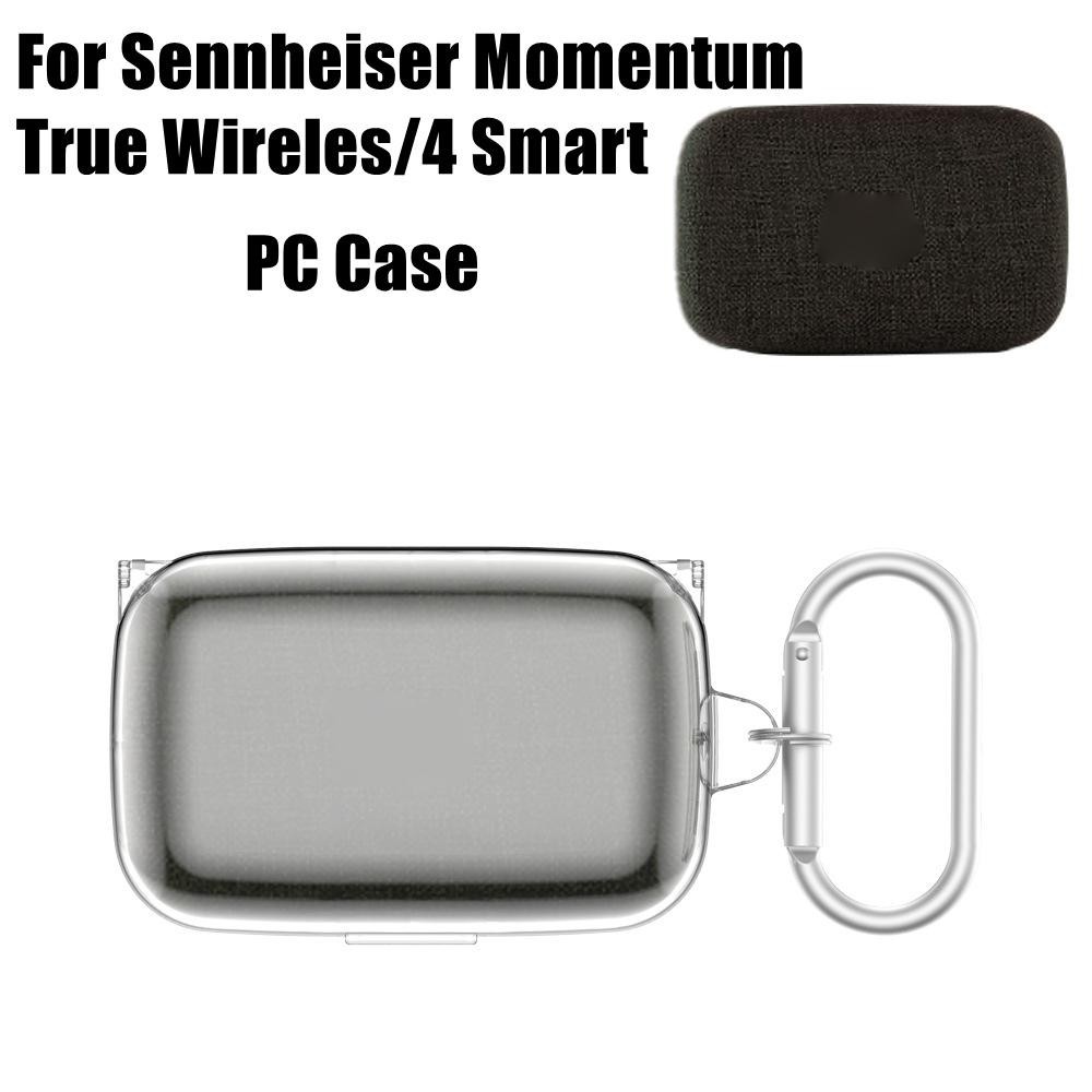 ESSENCEH Cover, Bảo vệ PC bảo vệ, có móc Vỏ trong suốt chống sốc cho Sennheiser Momentum True Wireles / 4 Phụ kiện tai nghe thông minh