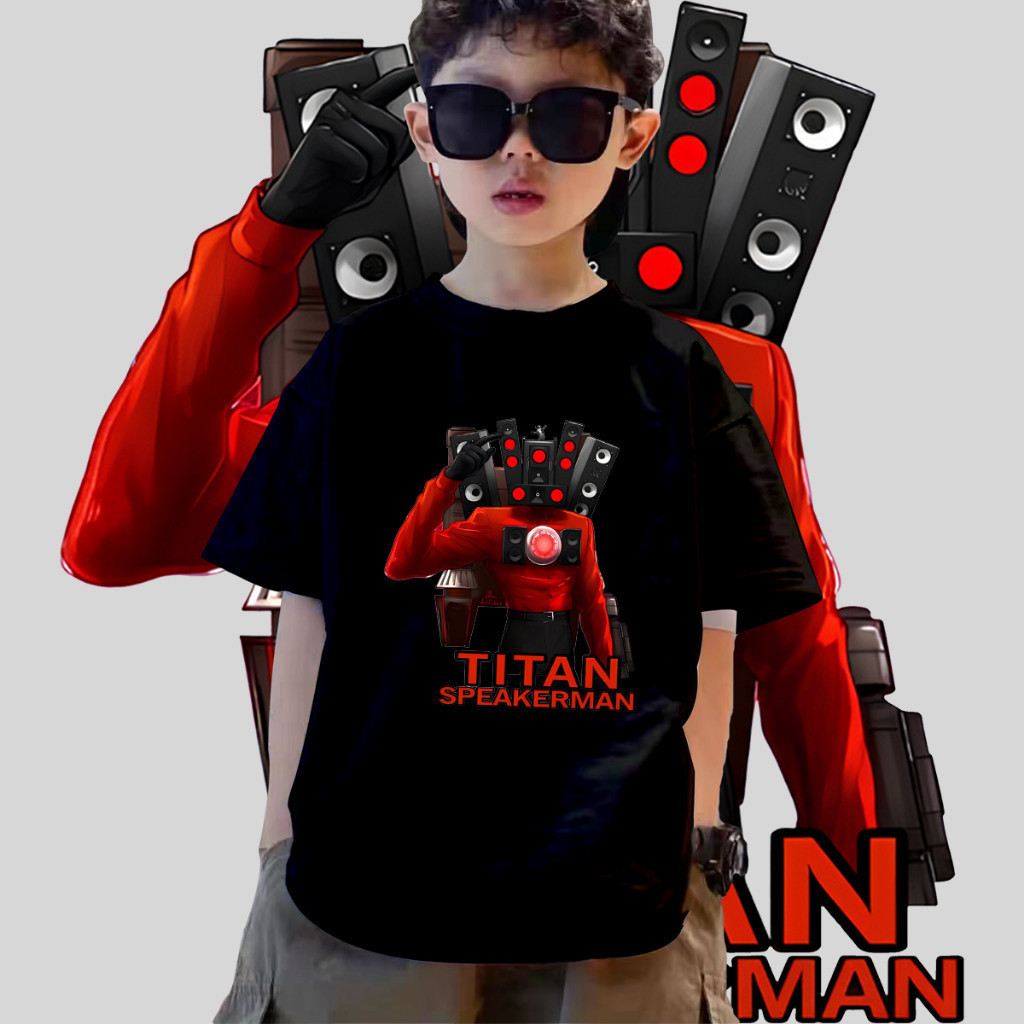 2024 Mẫu Mới Casual sang trọng Skibidi Toilet Titan Cameraman Kids Tee Hợp thời trang và đa năng