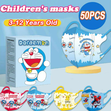 10 khẩu trang trẻ em 3D với dòng Pok é mon Pikachu dễ thương!!! Khẩu trang trẻ em 3D đóng gói độc lập dùng một lần 10 cái / gói