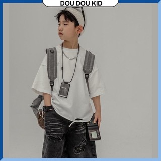 |DOU DOU KID | APR-02 Áo Phông Rách May Mặt Trái Độc Lạ Cho Bé 11-35kg Phong Cách Cá Tính Chất Vải Cotton Xịn