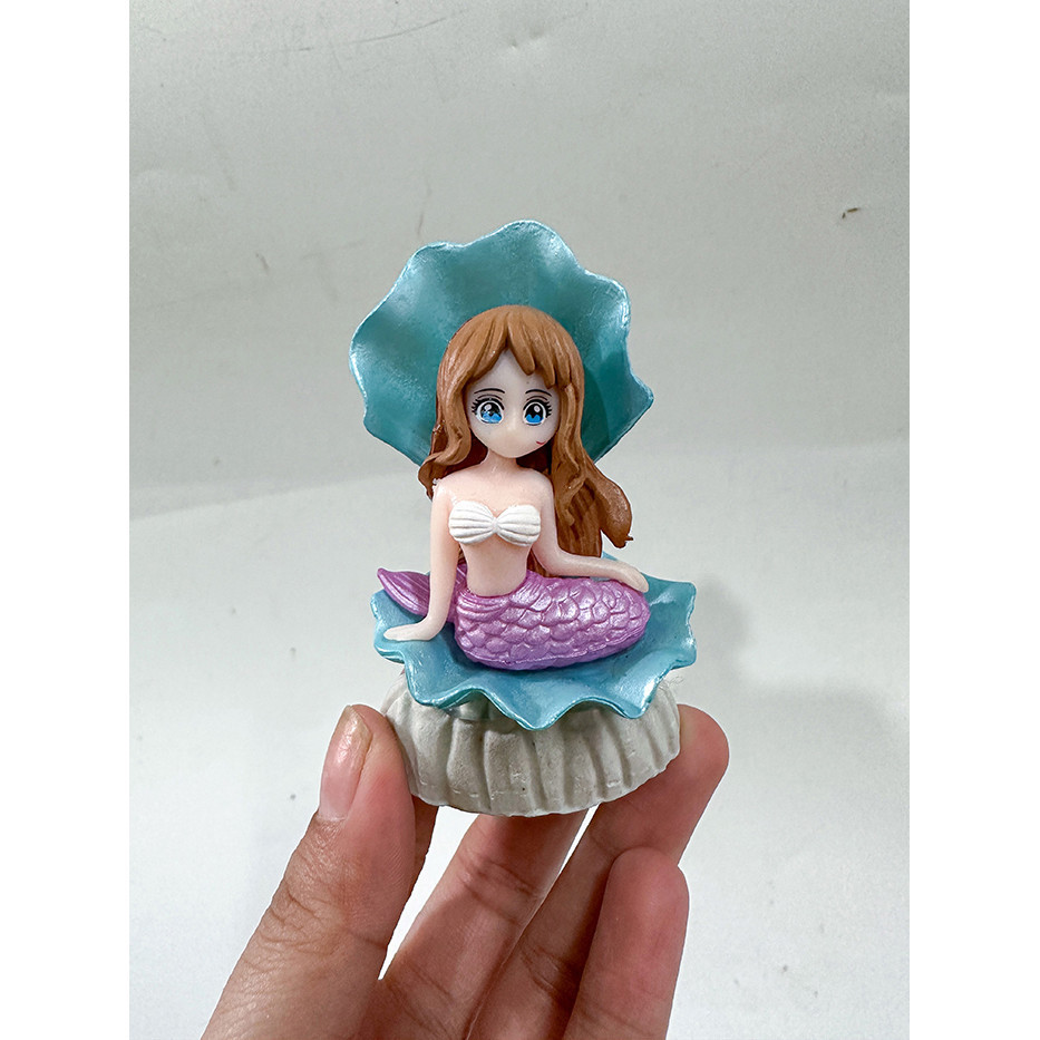 Nàng Tiên Cá Mini Trang Trí Bể Cá Cảnh, Tiểu Cảnh Cao 8cm