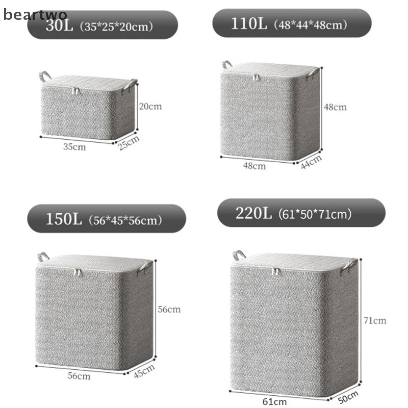 < Beartwo > Túi đựng quần áo dung tích lớn Chăn Duvet Túi Sorg Chống bụi Quần áo Sorg Túi đựng đồ gia dụng Giỏ đựng đồ đẹp