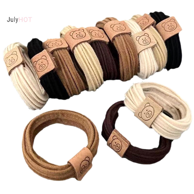 Julyhot Độ Đàn Hồi Cao Dày Dễ Thương Gấu Dây Buộc Tóc Dây Cao Su Nữ Phụ Kiện Tóc Massivedeals
