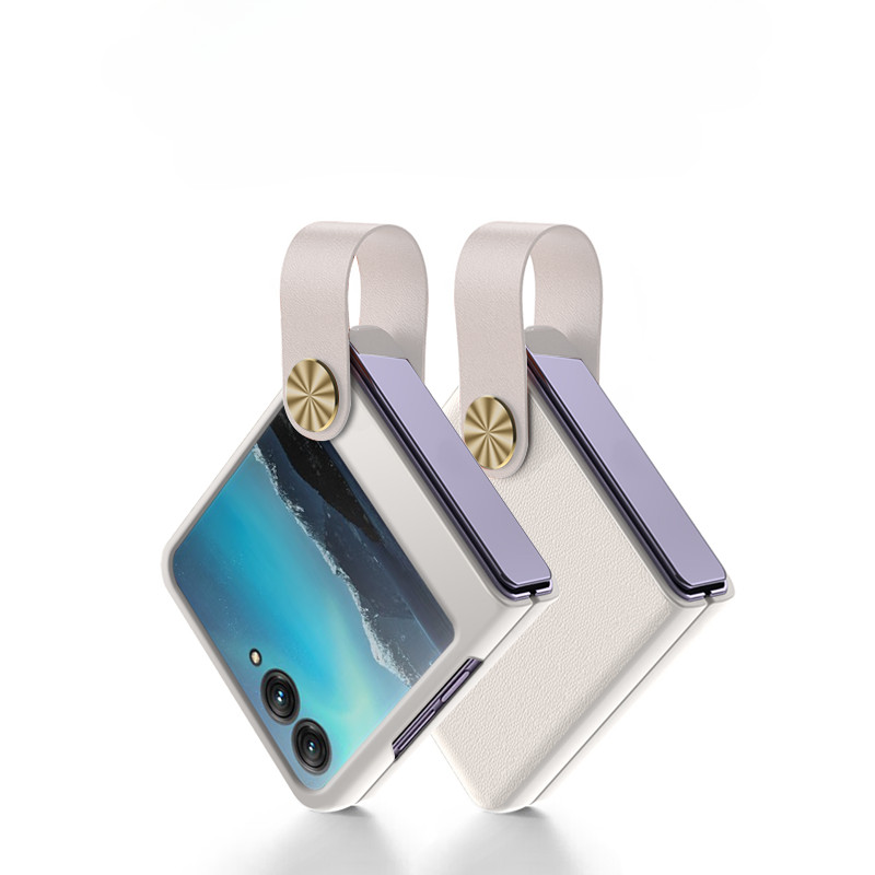 Dây đeo cổ tay Giá đỡ da Vỏ điện thoại cho Motorola Razr 50 Ultra Mooto Razr 40 Giá đỡ dây đeo cổ tay Vỏ chống sốc
