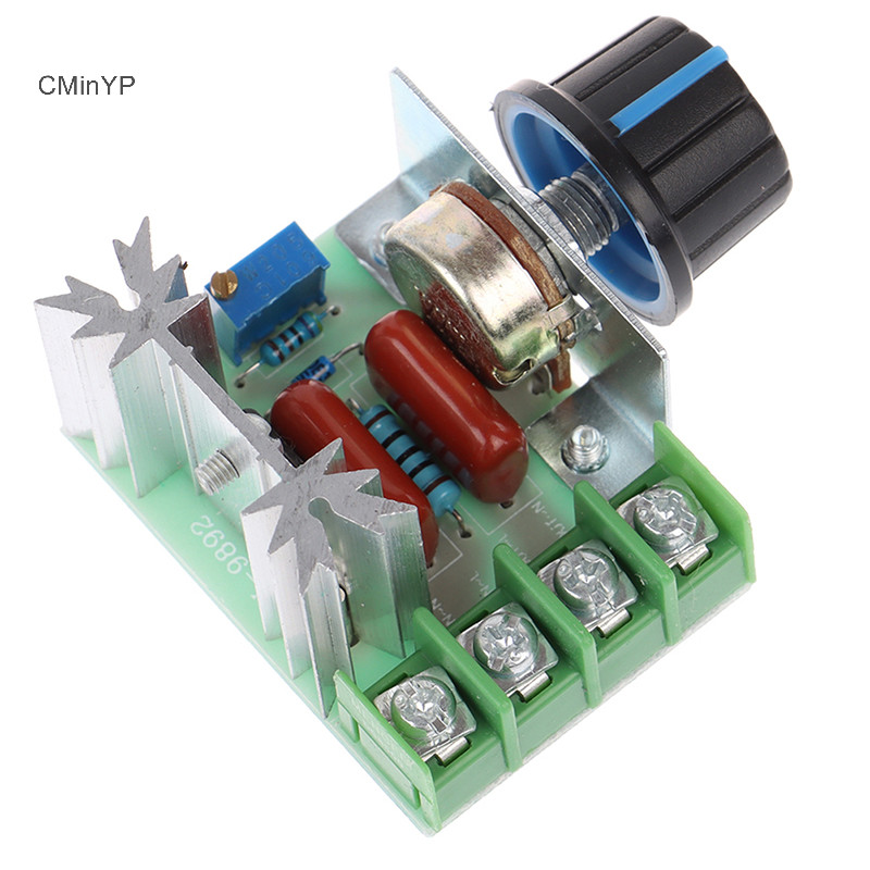 Cminyp 1Pc 50-220V 2000W Bộ Điều Khiển Tốc Độ Dimmers SCR Bộ Điều Chỉnh Điện Áp Nhiệt Dụng Cụ Vinh Quang