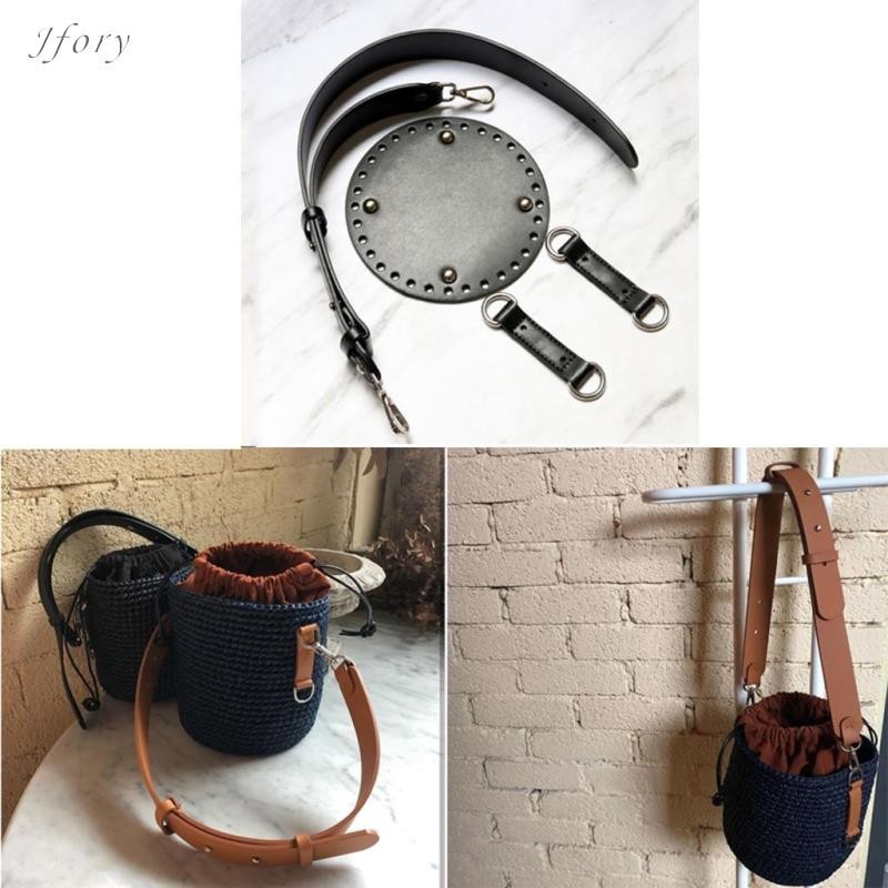 Jfory 1 Bộ Túi Đan Da PU Đáy Túi Dây Đeo Vai Làm Đồ Dùng