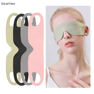< Beartwo > Mặt nạ mắt lụa băng mỏng di động chặn ánh sáng cho du lịch mùa hè Ngủ bịt mắt có dây đeo treo tai Unisex Miếng dán mắt đẹp