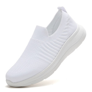 35-42 Kích Thước Giày Mới Co Giãn Flyknit Slip-On Tất Giày Thể Thao Nữ Cổ Miễn Phí Vận Chuyển