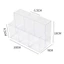 Hộp đựng bút AFTEROF, Hộp đựng bút Acrylic trong suốt, Dụng cụ sắp xếp máy tính để bàn 6 lưới Phân loại Bàn chải lưu trữ Nồi