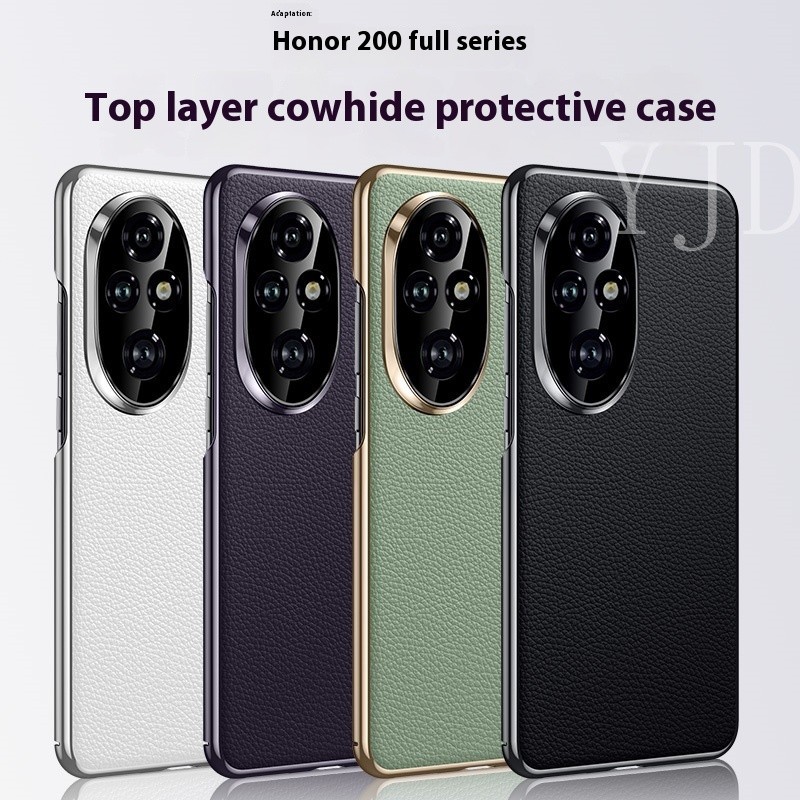 Ốp Lưng Cho Honor 200 Pro Da Sang Trọng Electroceramic PC Vỏ Điện Thoại Chống Sốc