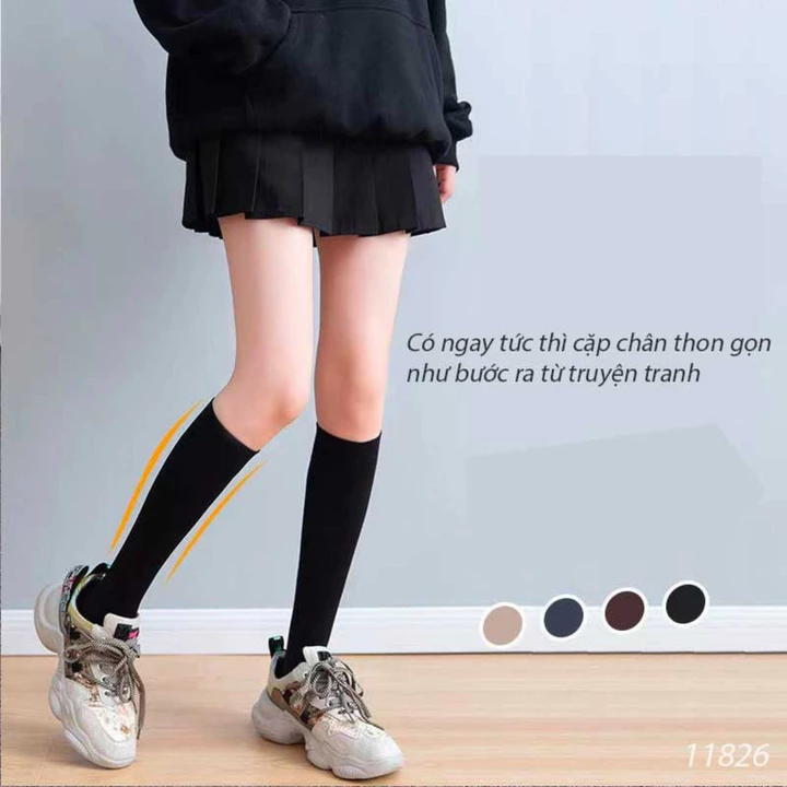 Zxyouping jk Gothic Tất / Tất ngắn / Tất bắp chân / Tất đầu gối / Tất trên đầu gối / Tất cao / Tất đồng phục jk / Học sinh Hàn Quốc Tất & Vớ trắng đen – 2