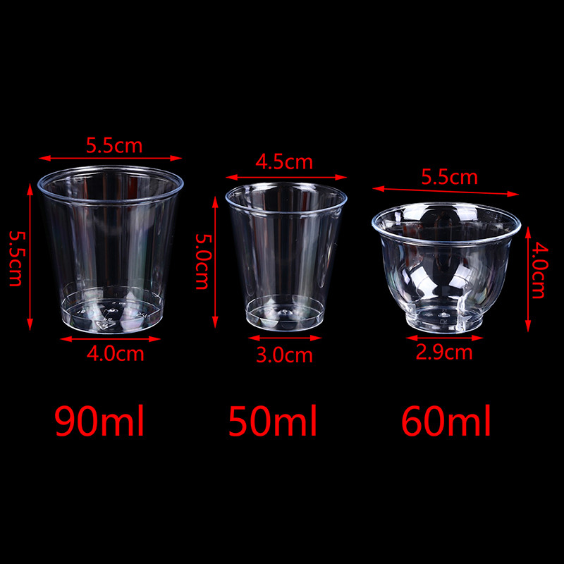 Zthome 30 / 36 / 50 Chiếc Nhựa Trong Suốt Thủy Tinh Thạch Cốc Plastique Tumblers HOT