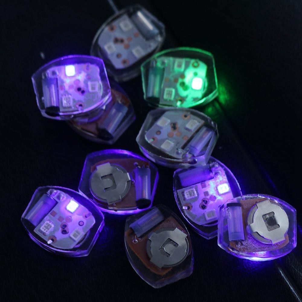 LACYES 10 Chiếc Đèn LED Giày, Đèn Điện Tử Chuyển Động Thu Nhỏ Phát Sáng, Phụ Kiện Sandal Nhựa Lỗ Dạ Quang Giày Đèn Trẻ Em