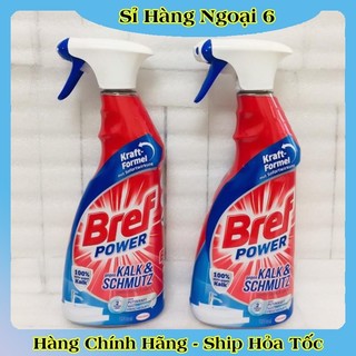 [Mẫu mới nhất] Chai xịt vệ sinh TẨY CẶN CANXI INOX, vòi sen, vách kính Bref Power 750ml của Đức