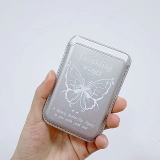 Vỏ ví hình bướm bạc dễ thương Thích hợp cho vỏ iphone 15promax Ví đựng thẻ điện thoại