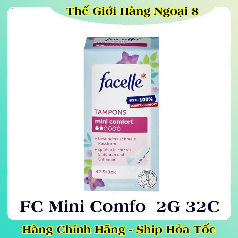 Băng vệ sinh Tampon Facelle đầy đủ size chuẩn Đức - Hàng mới về