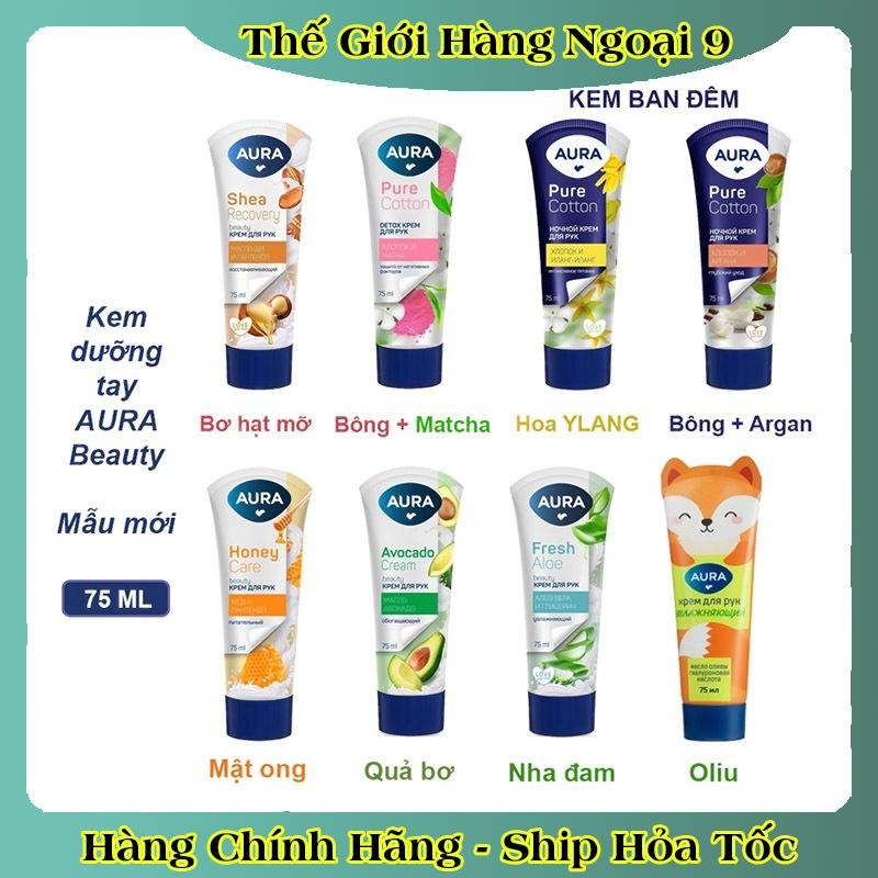 [DATE MỚI] Kem dưỡng tay Aura 75ml dưỡng ẩm và chống lão hóa của Nga