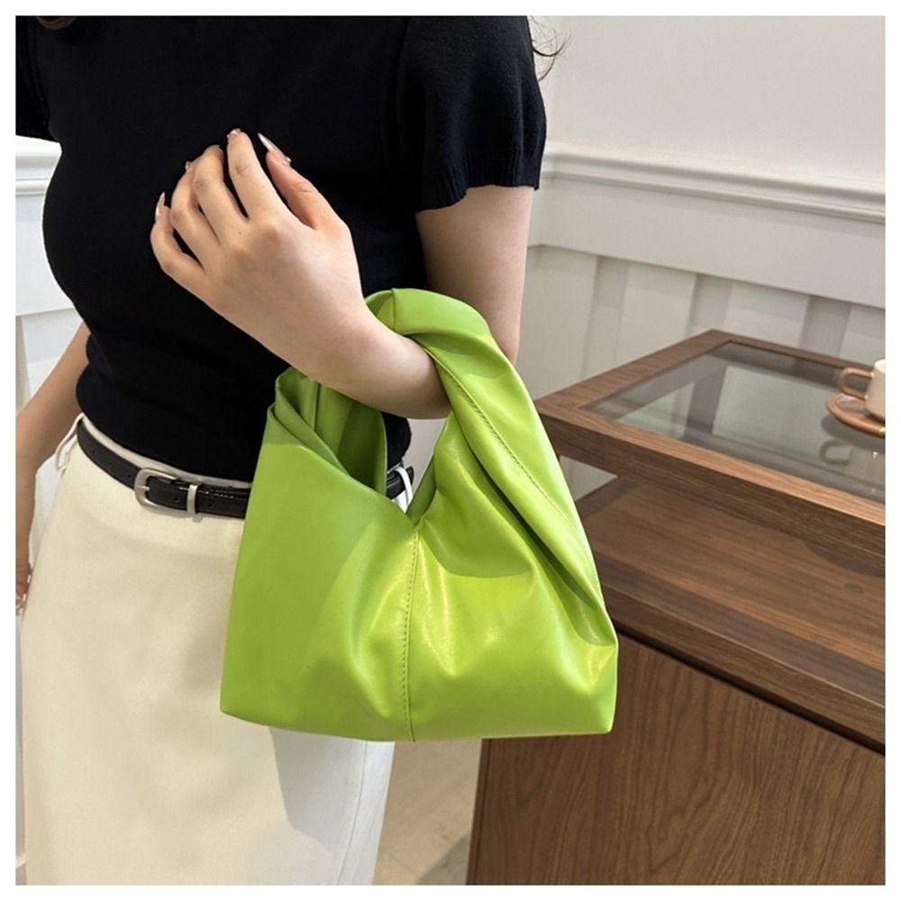 Túi đeo vai THFENG, Túi xách PU mềm Mini, Ví ly hợp vuông nhỏ xếp ly thông thường dành cho nữ Cô gái