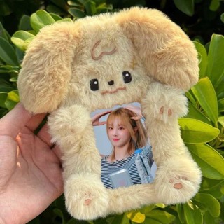 Hộp đựng thẻ ảnh WOAY, Photocard sang trọng đa chức năng, Thỏ tai lớn / Thẻ Collie viền chất lượng cao Văn phòng trường học