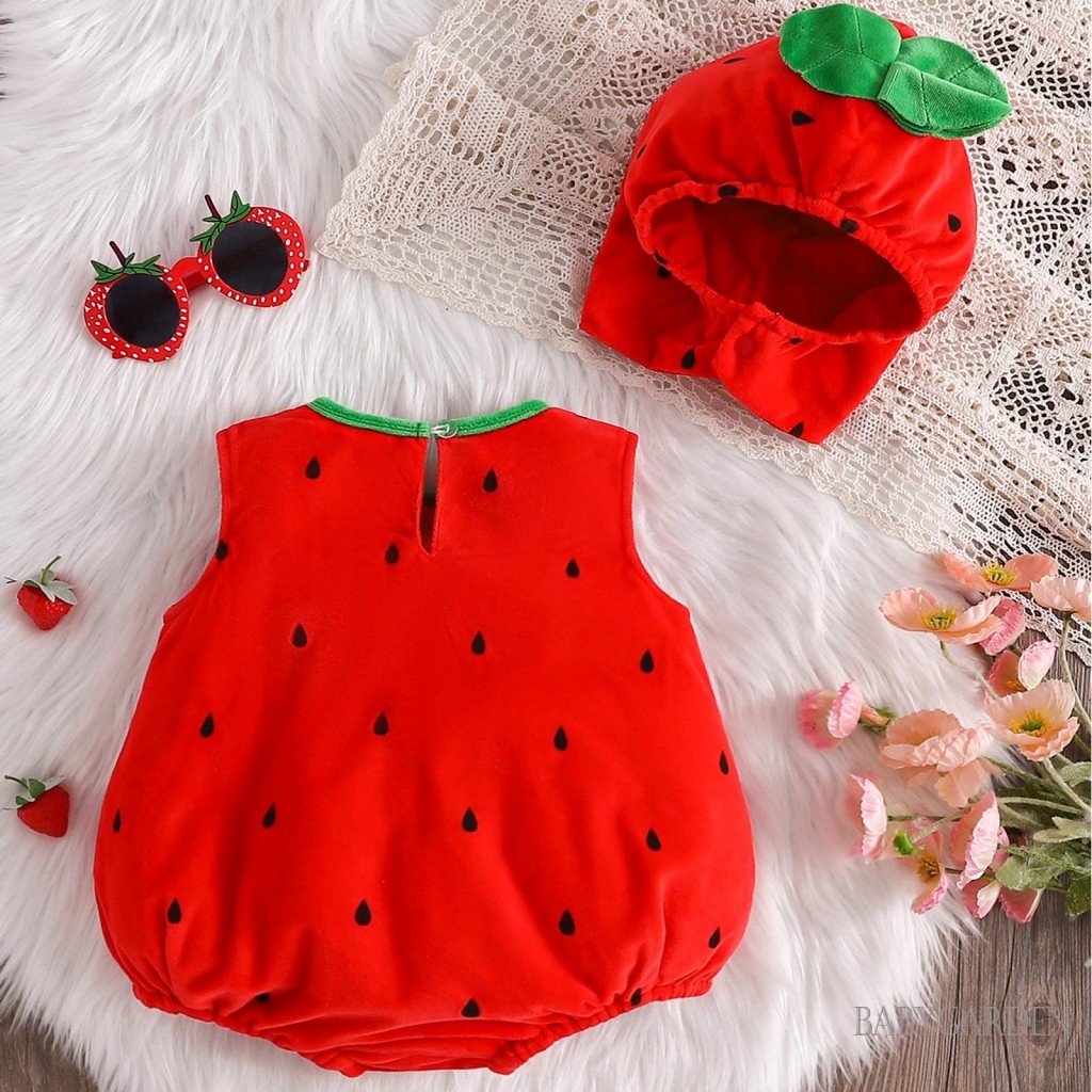 / / -Dễ Thương Bé Trai Bé Gái Dâu Cosplay Trang Phục Lông Cừu Lá Viền Không Tay Dâu Áo Liền Quần + Mũ Quần Áo Halloween