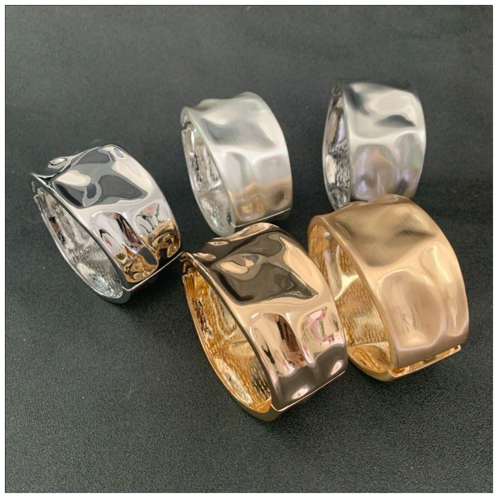 Vòng tay punkgoldchunkystyleCHEESELY - Màu trơn từ hợp kim kim loại
