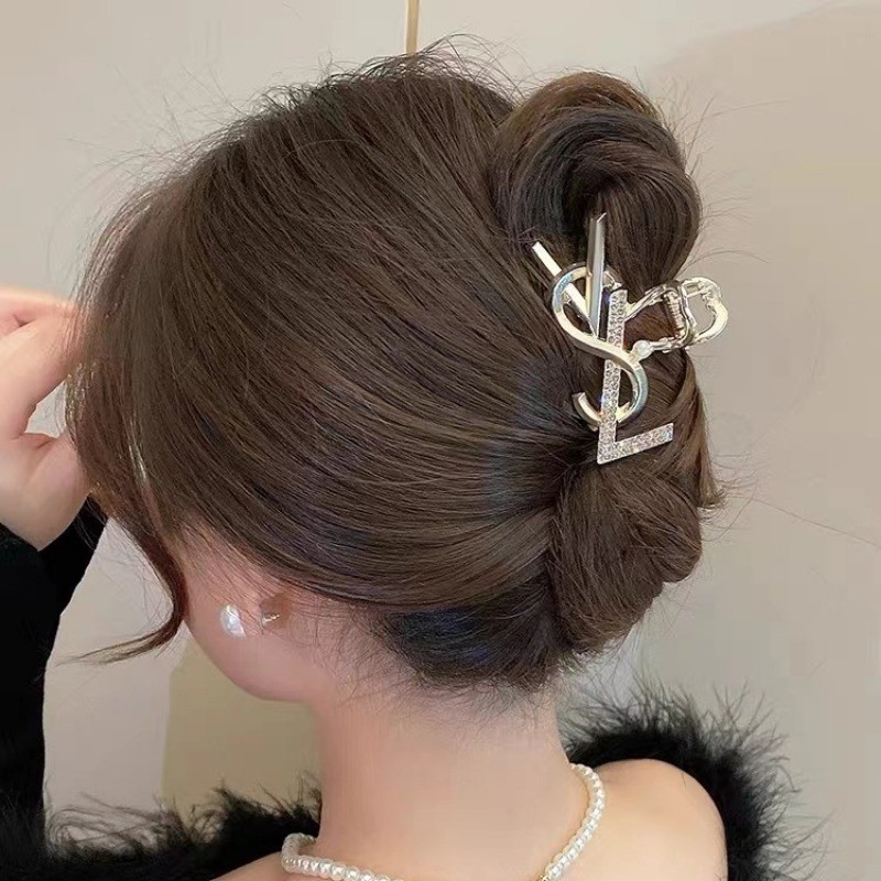 Mauropoli [Sẵn Sàng] Phong Cách Mới Ánh Sáng Sang Trọng Kim Loại Tinh Tế Vừa Lấy Kẹp Nữ Cao Cấp Đầu Lưng Tóc Cá Mập Kẹp Tóc Mũ Đội Đầu