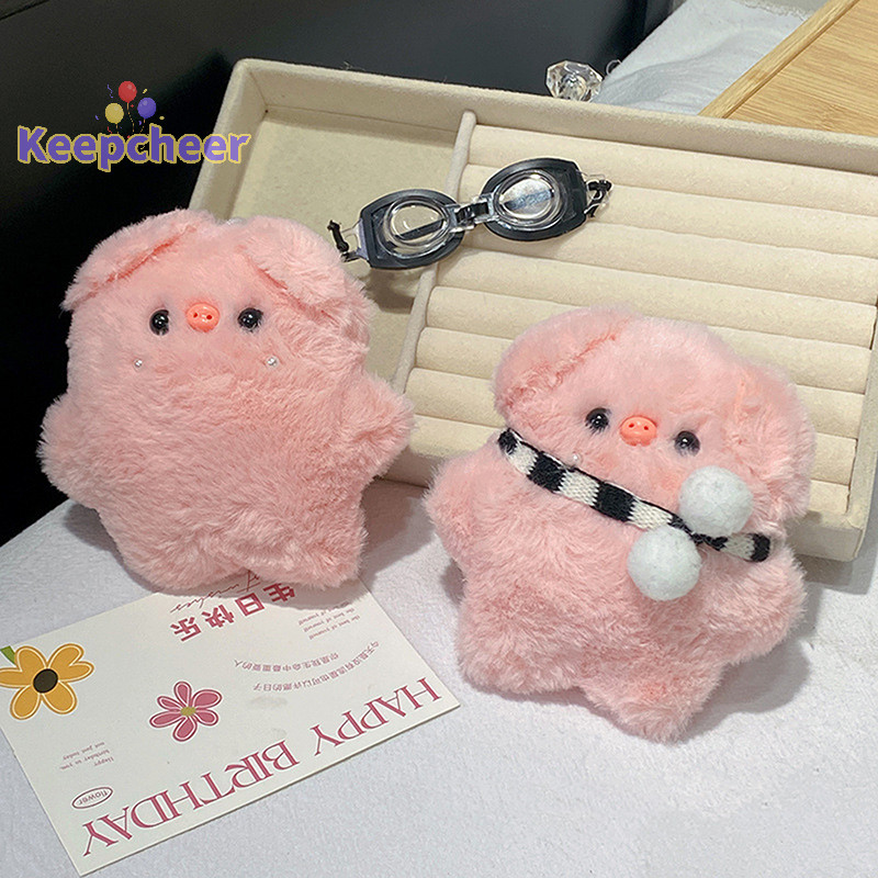 [Keepcheer] Móc khóa lợn màu hồng Mặt dây chuyền lợn nhồi bông mềm mại cho túi đi học Móc khóa hoạt hình Quà tặng sinh nhật búp bê rít [Mới]
