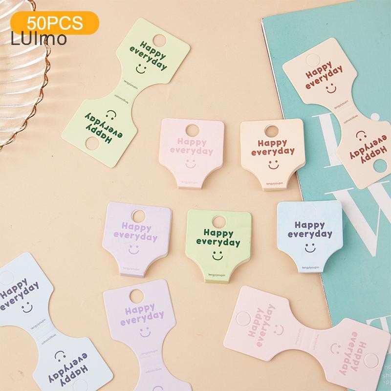 Luimo 50 Chiếc Màu Chữ Gấp Đóng Gói Tông Hiển Thị Thẻ Cho Handmade Vòng Cổ Mũ Băng Đô Quấn Tóc Trang Sức Hiển Thị Thẻ SBS