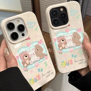 Ốp Điện Thoại Tình Bạn Gấu Thỏ Cho Samsung s22 s22plus ultra Case Girly S23 S23Plus s23fe s24 s24plus s24ultra Vỏ Thân Thiện Với Môi Trường Và Phân Hủy