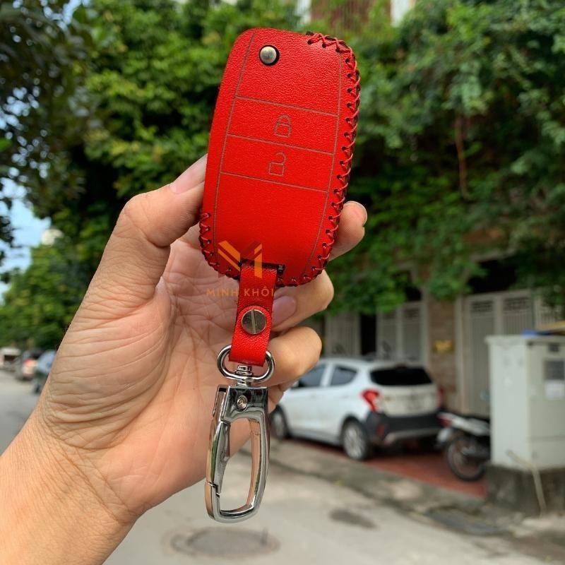 Bao Da Chìa Khoá Xe KIA RIO, MORING, SOLUTO, K200 Da thật nhập khẩu, khâu thủ công