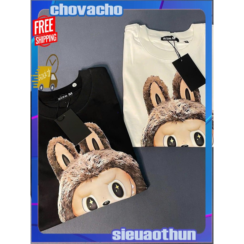 Áo thun Stee Cổ tròn LABUBU PIC 02 Localbrand ICVCVNI Unisex Cotton