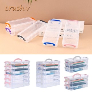 [Crush] Hộp cọ vẽ, Hộp đựng bút màu nước 3 / 6 lớp, Son môi lưu trữ màu nước đa chức năng có thể tháo rời màu nước