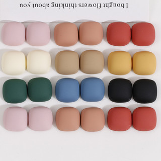 15mm vuông nhỏ màu sơn cao su nhựa miếng dán hoa tai kẹp tóc nữ vỏ điện thoại di động phụ kiện trang sức tự làm chất liệu